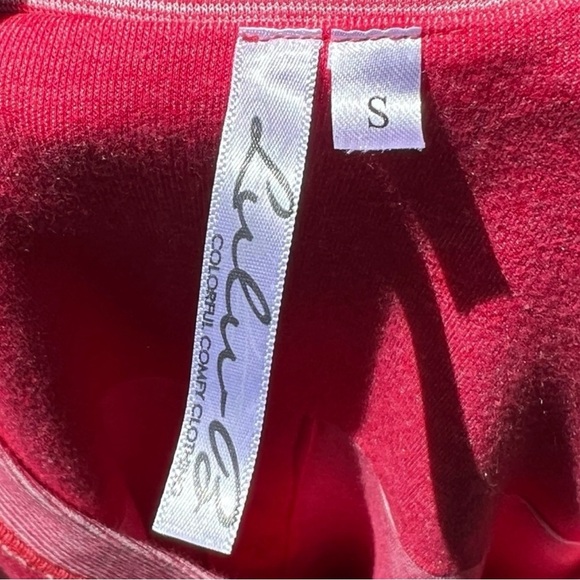 🌻Lulu B Coral V-neck Button Back Pullover Sweatshirt Size Small - Picture 8 of 8